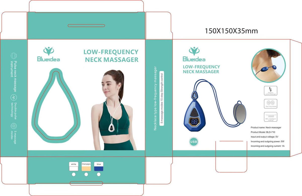 Low Frequency Neck Massager β Electric Pulse Therapy Device for Pain Relief & Muscle Relaxation