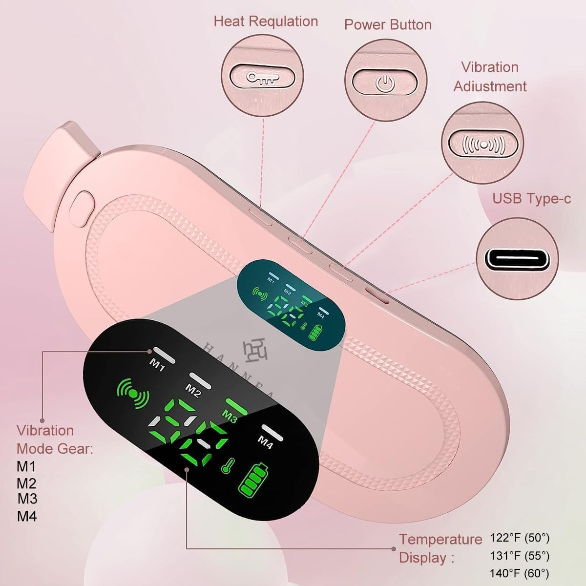 Period Cramp Relief Belt – Heated Menstrual Pain Relief & Lower Abdomen Heating Belt 🌸
