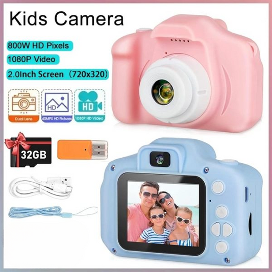 Mini Digital Camera for Kids – Photo & Video Recording Toy with Cute Design (Random Colors)