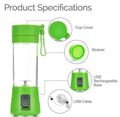 Mini Portable Personal Size Juicer Cup – USB Rechargeable Smoothie Maker