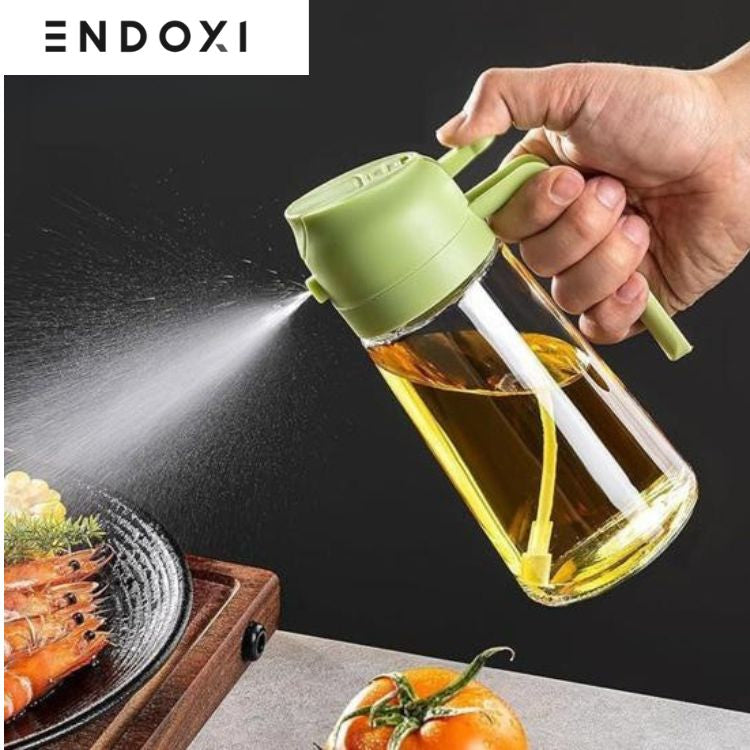 2 in 1 Oil Dispenser Bottle for Kitchen – Spray & Pour Oil Bottle