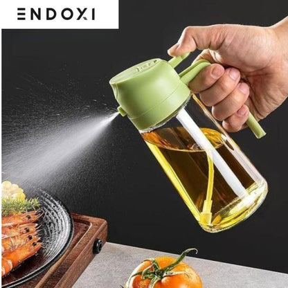 2 in 1 Oil Dispenser Bottle for Kitchen – Spray & Pour Oil Bottle