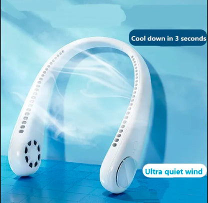 Pickzyy Rechargeable Portable Neck Fan – Hands-Free USB Mini Fan, Lightweight & Quiet for Office, Kitchen & Outdoor Use