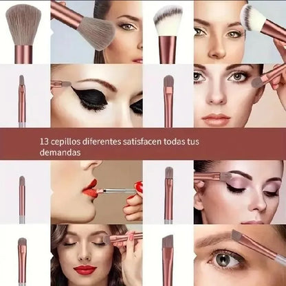 13 PCS Kabuki Eye Shadow Brush Set Synthetic Fiber
