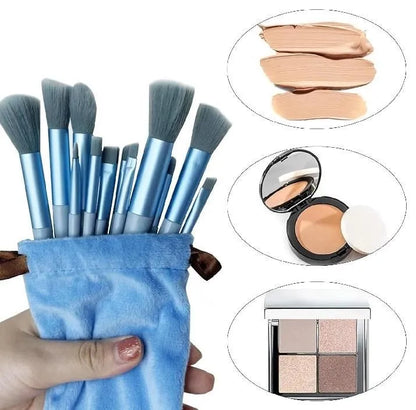 13 PCS Kabuki Eye Shadow Brush Set Synthetic Fiber