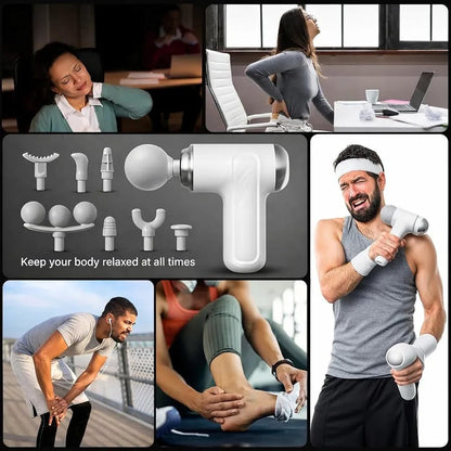 Bluaid BLD-100 Massage Gun – 9 Massage Heads | Rechargeable Deep Tissue Massager
